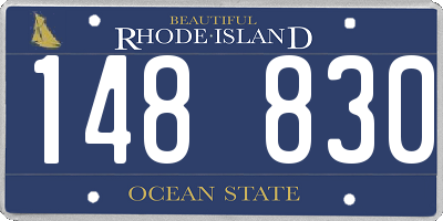 RI license plate 148830