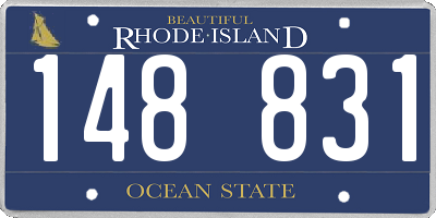 RI license plate 148831