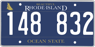 RI license plate 148832