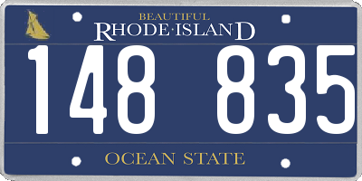 RI license plate 148835