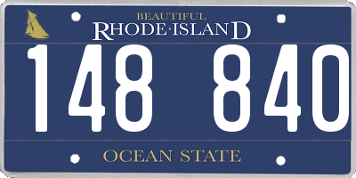RI license plate 148840