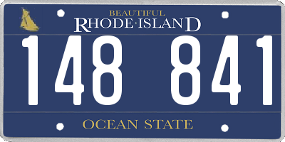 RI license plate 148841