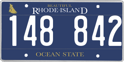 RI license plate 148842