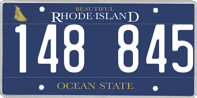 RI license plate 148845