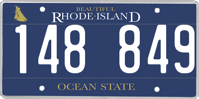 RI license plate 148849