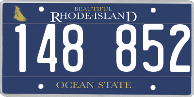 RI license plate 148852