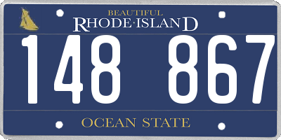 RI license plate 148867
