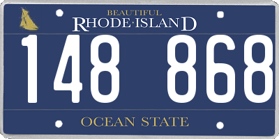 RI license plate 148868