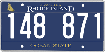 RI license plate 148871