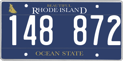 RI license plate 148872