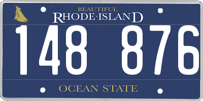 RI license plate 148876