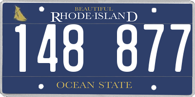 RI license plate 148877