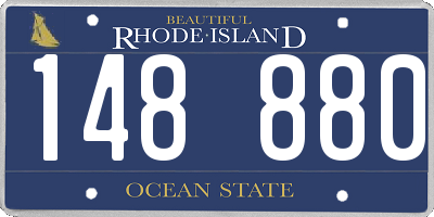 RI license plate 148880