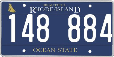 RI license plate 148884