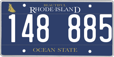 RI license plate 148885