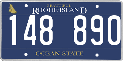 RI license plate 148890