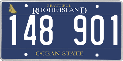 RI license plate 148901