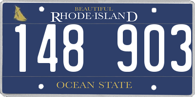 RI license plate 148903