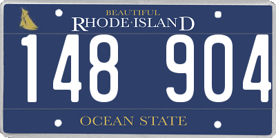 RI license plate 148904