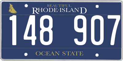 RI license plate 148907