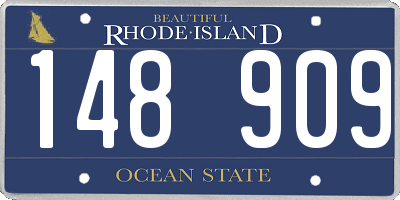 RI license plate 148909
