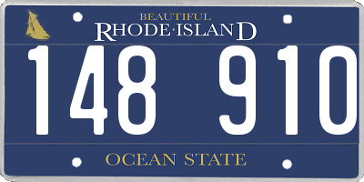 RI license plate 148910