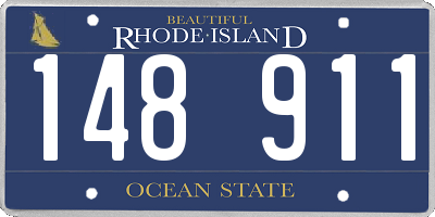 RI license plate 148911