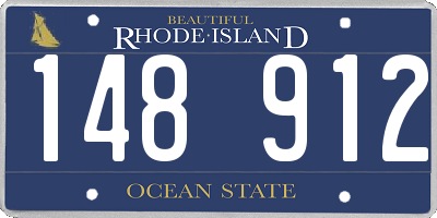 RI license plate 148912