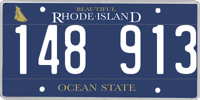 RI license plate 148913