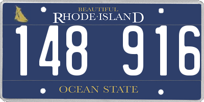RI license plate 148916