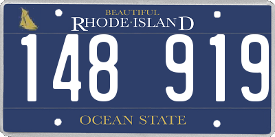 RI license plate 148919