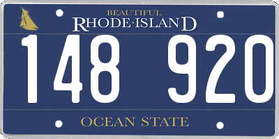 RI license plate 148920
