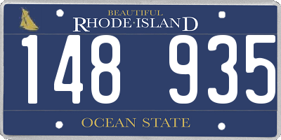 RI license plate 148935