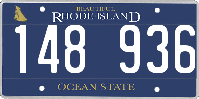 RI license plate 148936