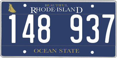 RI license plate 148937