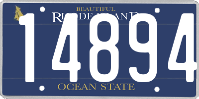 RI license plate 14894
