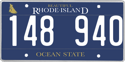 RI license plate 148940