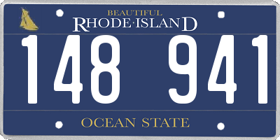 RI license plate 148941