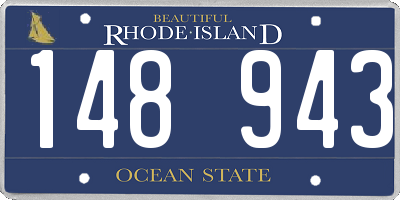 RI license plate 148943