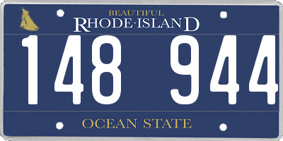 RI license plate 148944