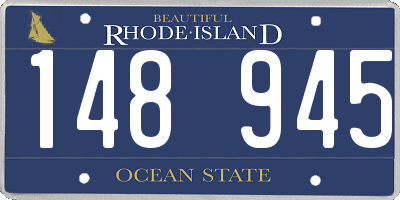 RI license plate 148945