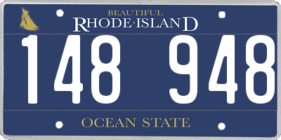 RI license plate 148948