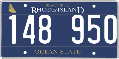 RI license plate 148950