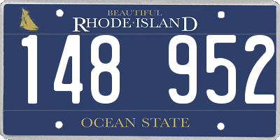 RI license plate 148952