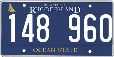 RI license plate 148960