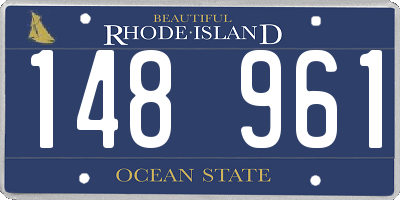 RI license plate 148961