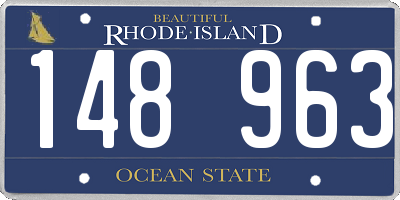 RI license plate 148963