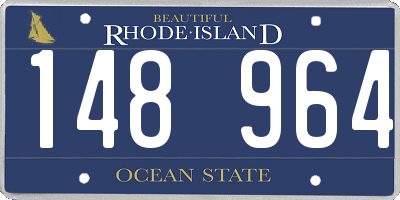 RI license plate 148964