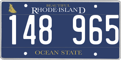 RI license plate 148965