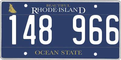 RI license plate 148966